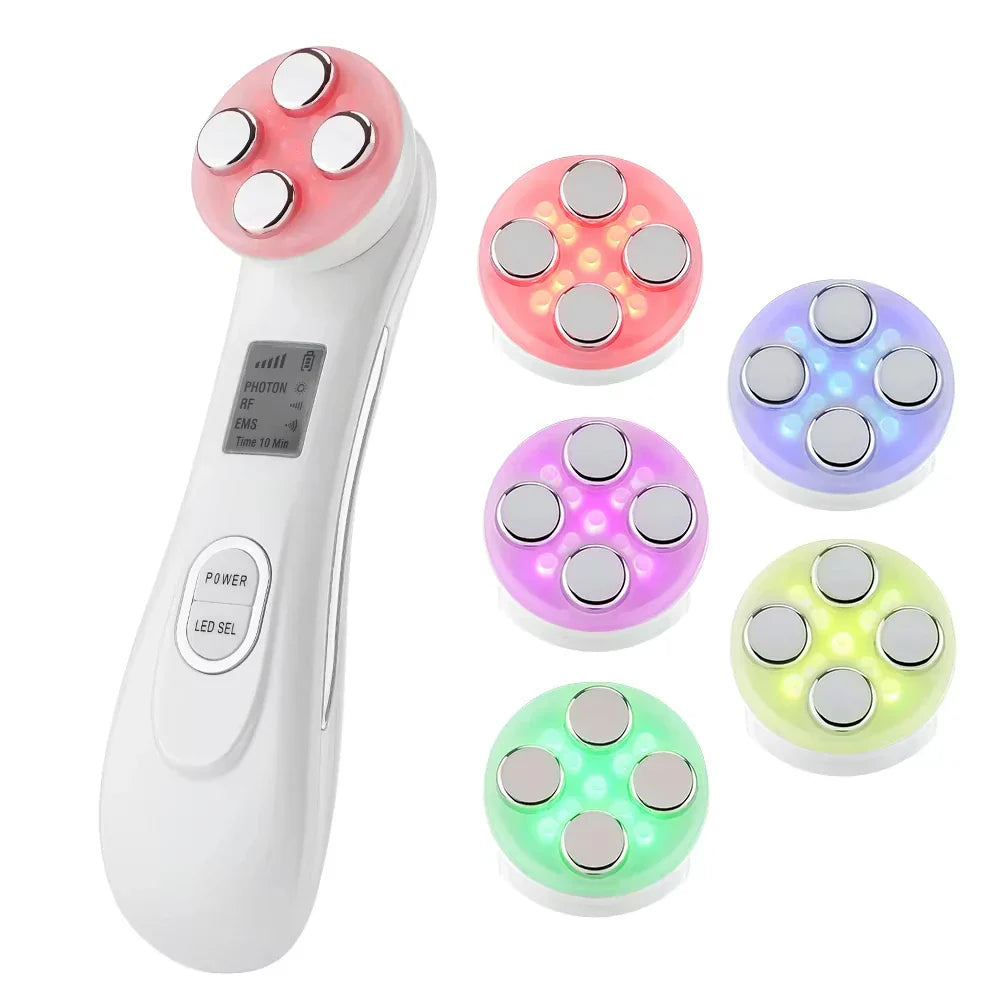 Mini LED Rejuvenation Wand Rechargeable Face Massage White-1