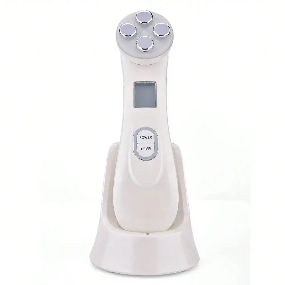 Mini LED Rejuvenation Wand Rechargeable Face Massage White-0