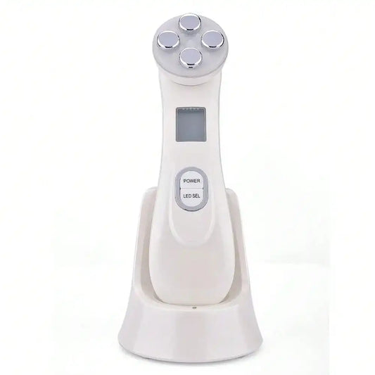 Mini LED Rejuvenation Wand Rechargeable Face Massage White-0